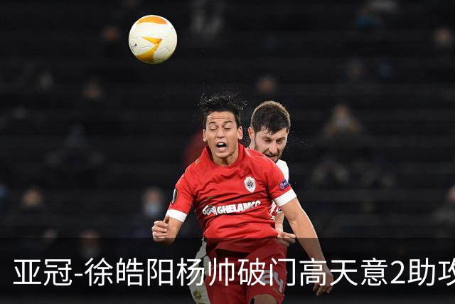 亚冠-徐皓阳杨帅破门高天意2助攻 申花2-1淡滨尼流浪者